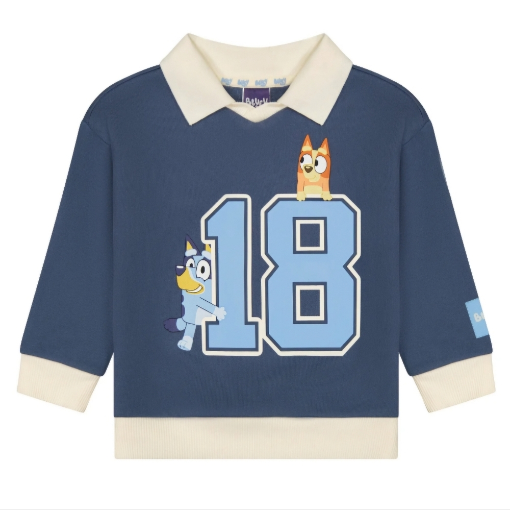 Bluey Toddler Long Sleeve Rugby Shirt